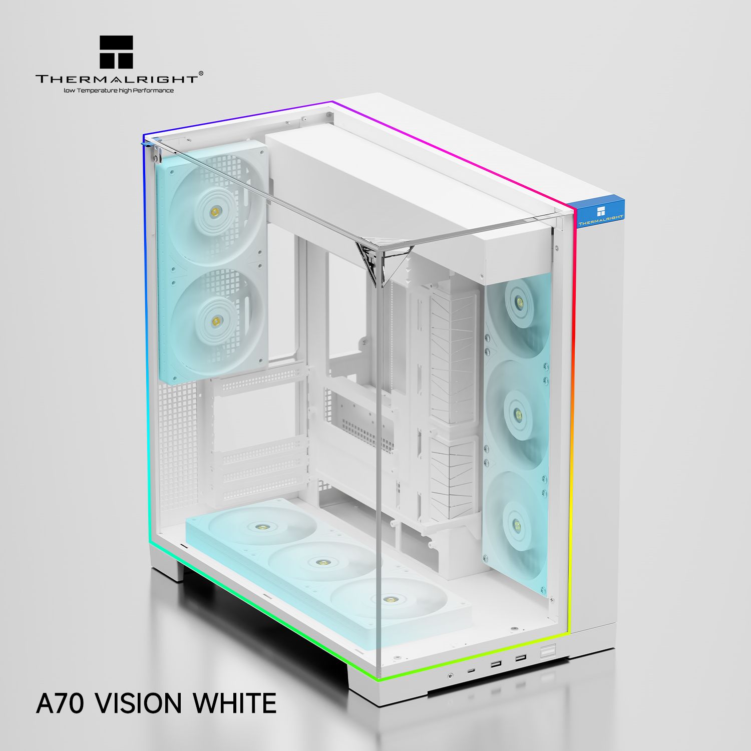 Корпус без блока питания Thermalright TR-A70 Vision White FAN5-C (TR-A70 Vision White FAN5-C)