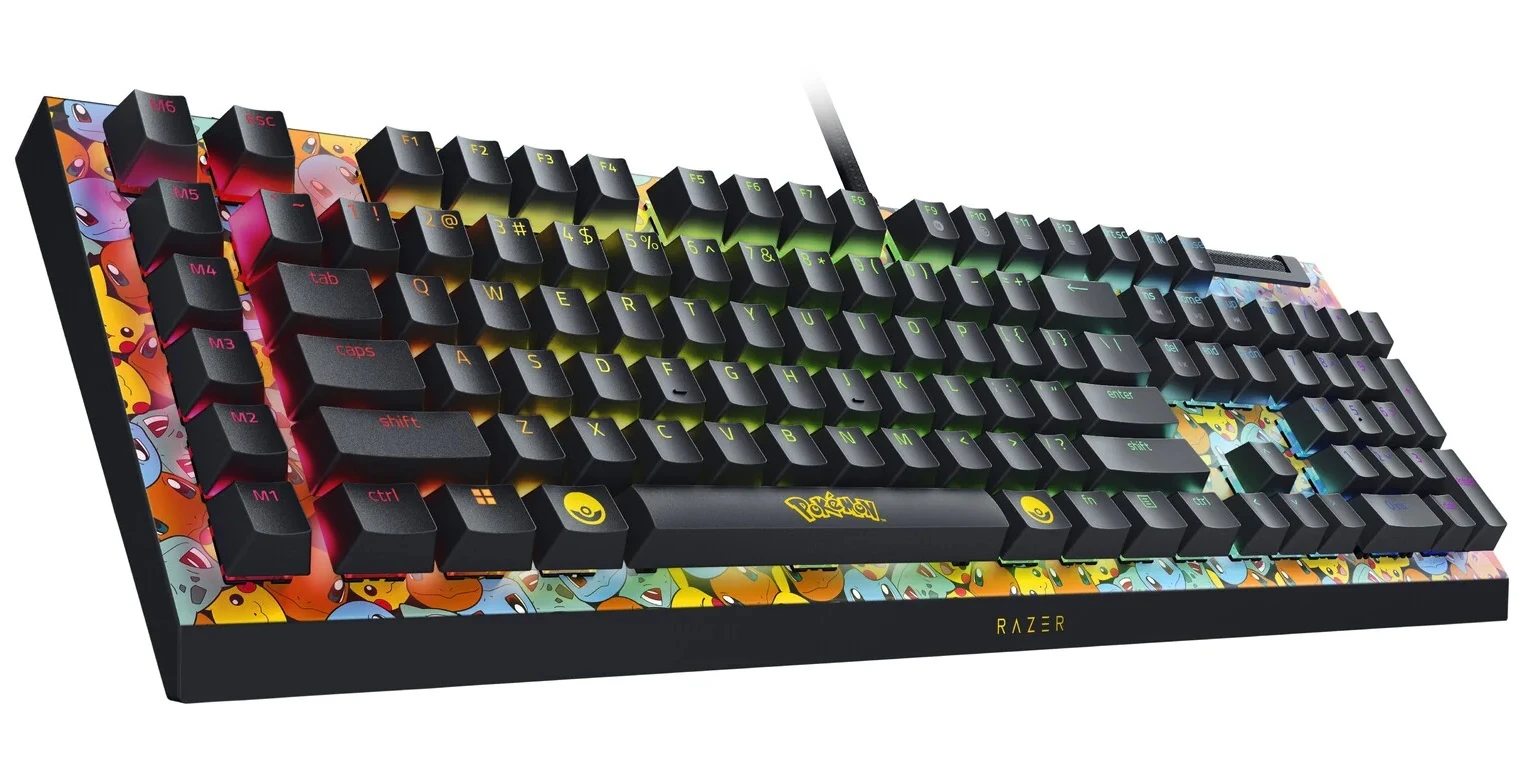 Игровая клавиатура Razer BlackWidow V4 X (Green Switch) - Pokemon Kanto Starters Ed. - US Layout Razer BlackWidow V4 X RZ03-04704200-R3M1