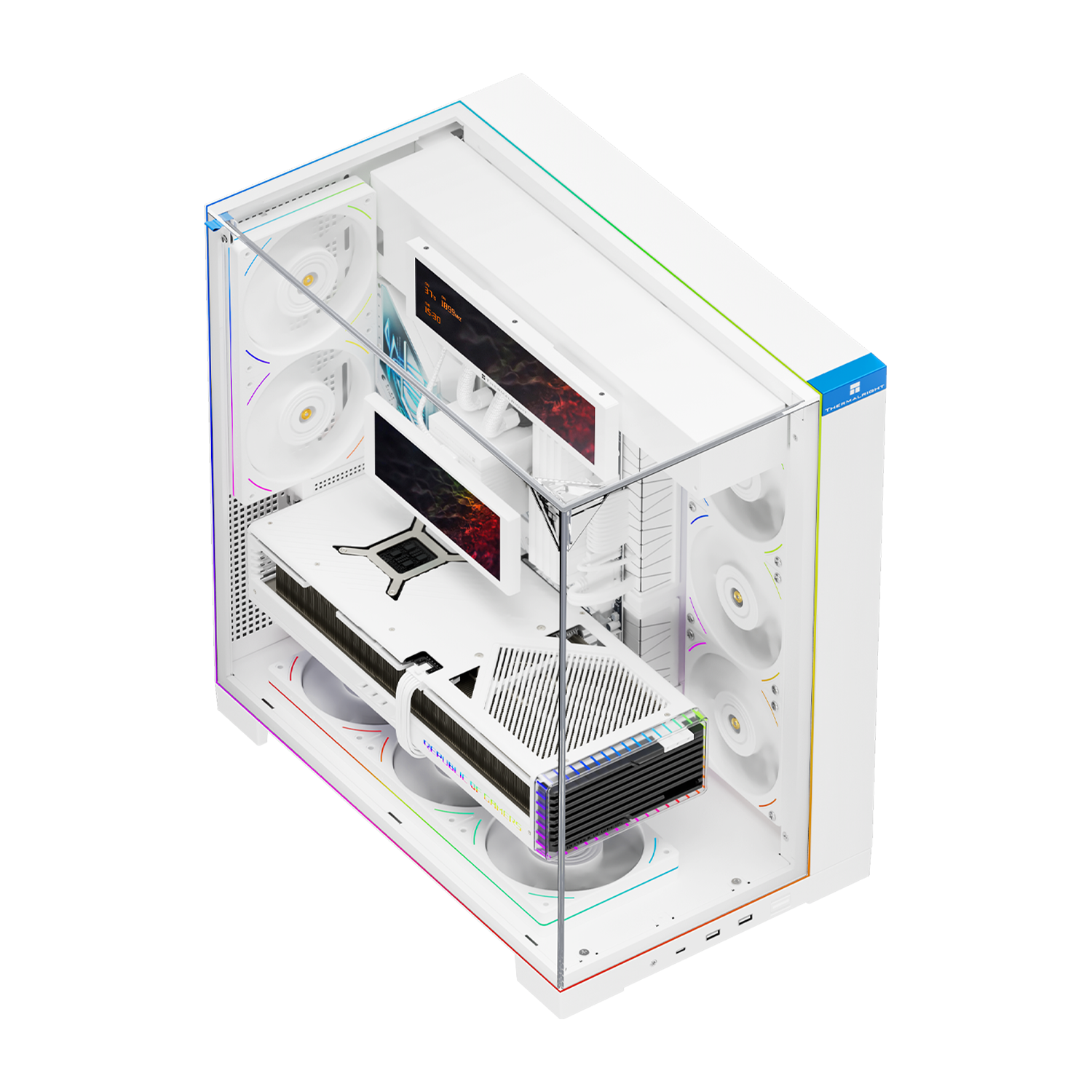 Корпус без блока питания Thermalright TR-A70 Vision White FAN5-C (TR-A70 Vision White FAN5-C)